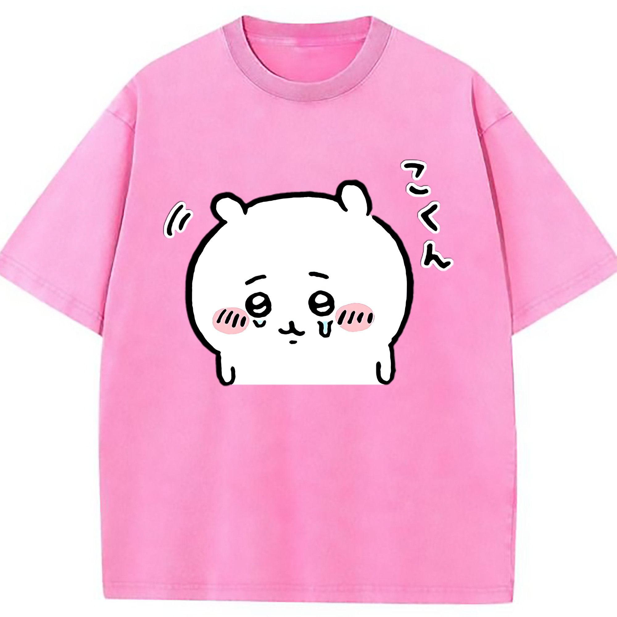 （画像用） ちいかわ ちいかわ Chii-kawa chiikawa 綿100% ヴィンテージ風 半袖Tシャツ（フロントプリント）